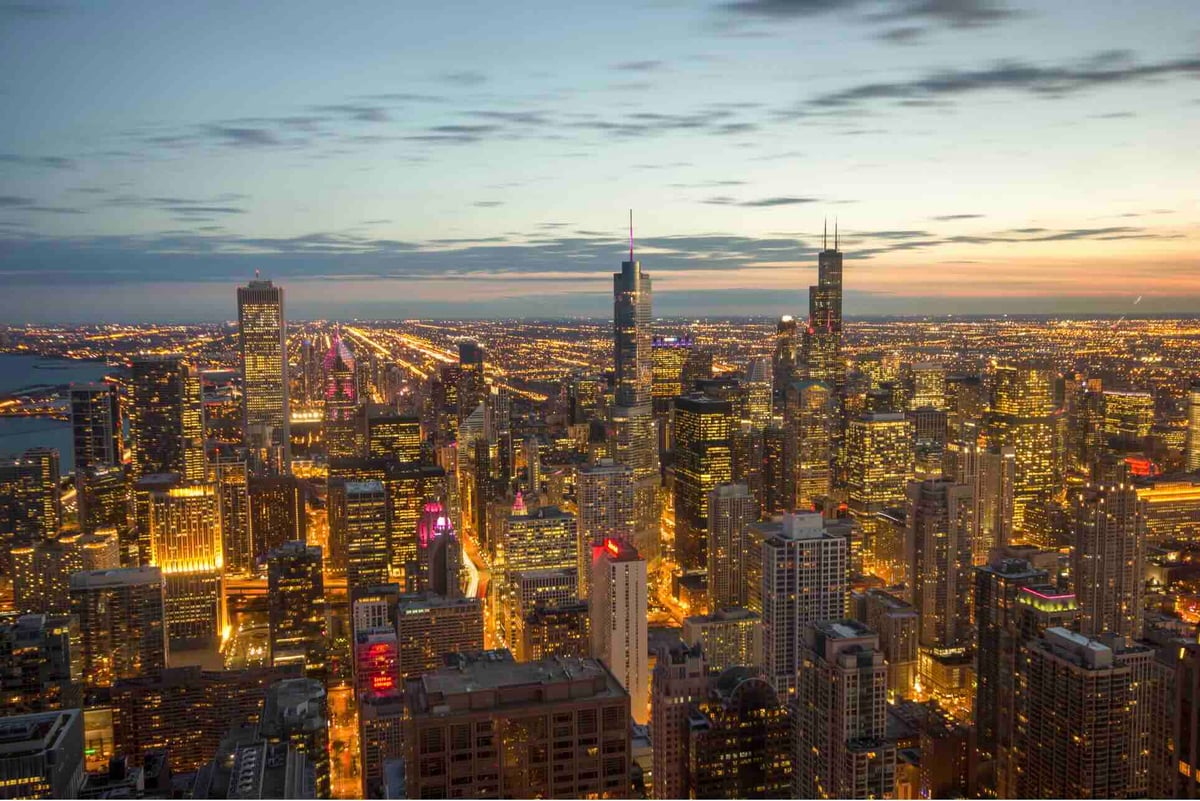 City of Chicago skyline at night City of Chicago skyline at night