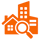 Orange icon representing home and commercial building inspections