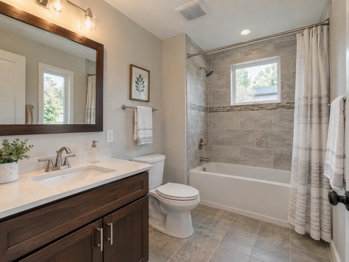 a modern bathroom interior a modern bathroom interior