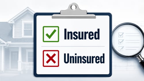 Checklist comparing insured and uninsured home inspectors
