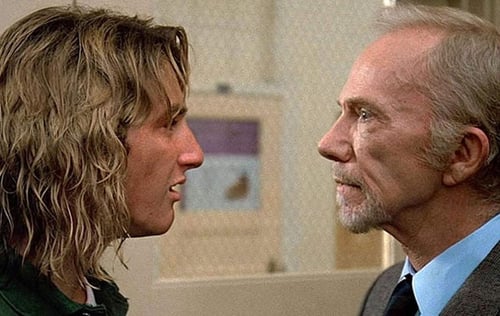 Jeff Spicoli and Mr. Hand in Fast Times at Ridgemont High