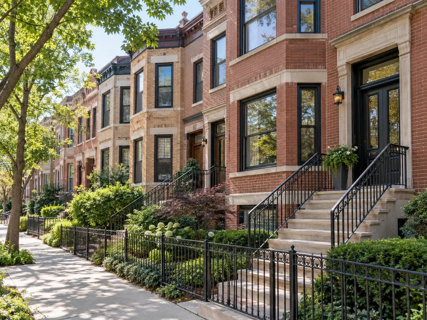 a brownstone townhome in chicago