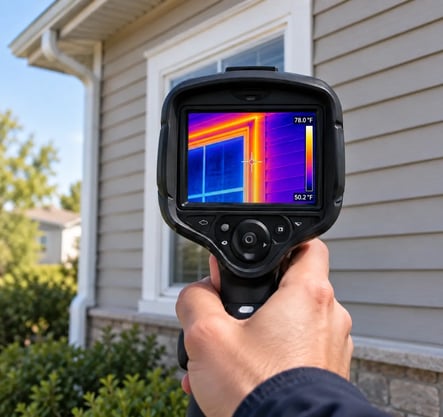 Thermal imaging used during a residential home inspection