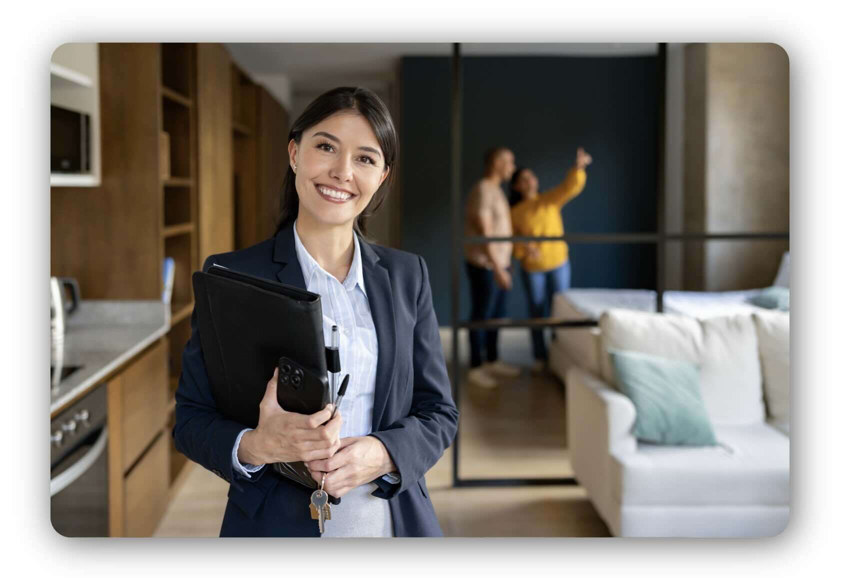 Real estate agent meeting with a client