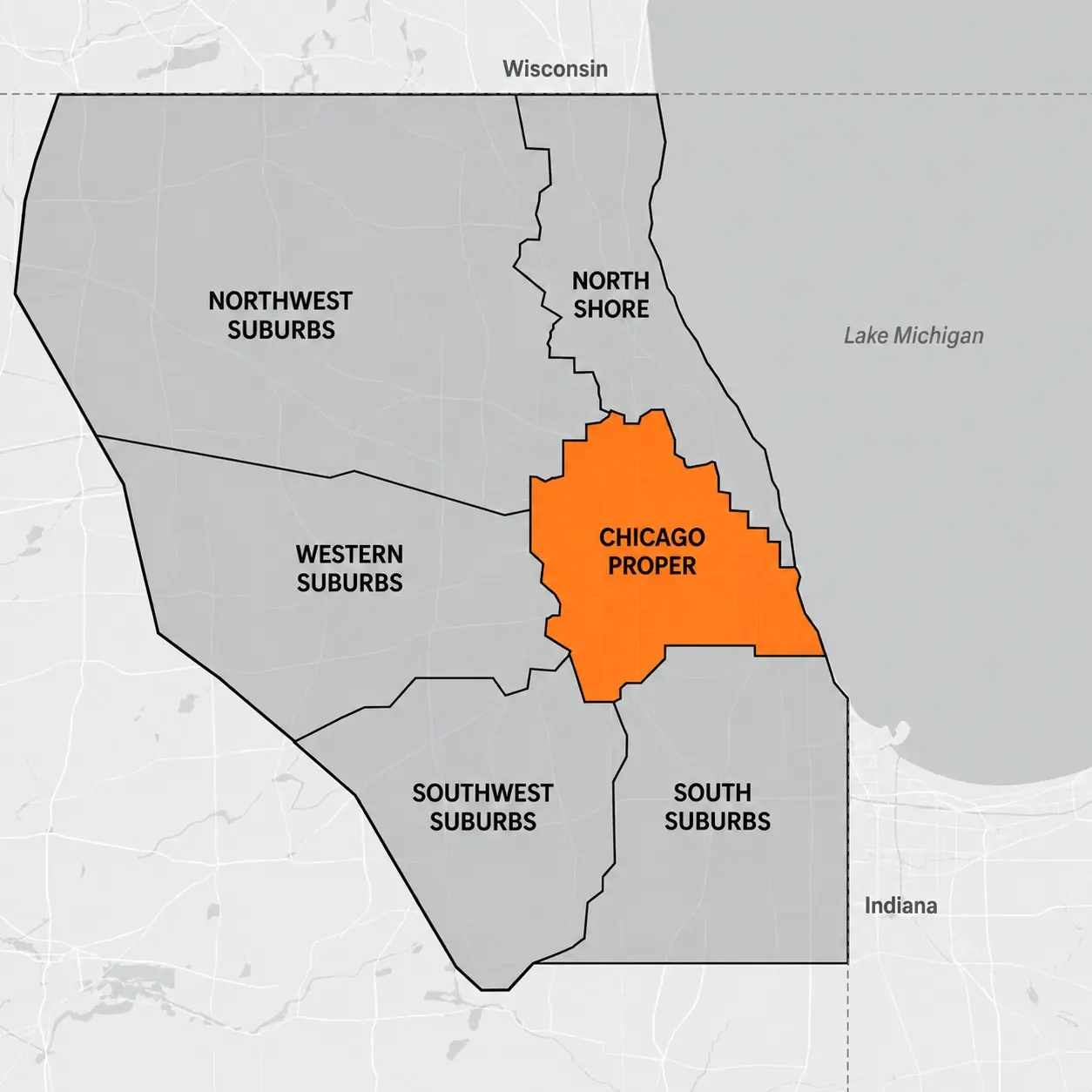Chicago service area map