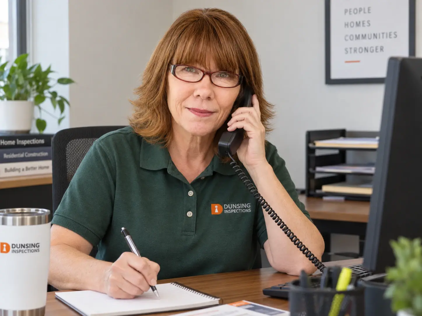 Dunsing team member helping schedule a home inspection