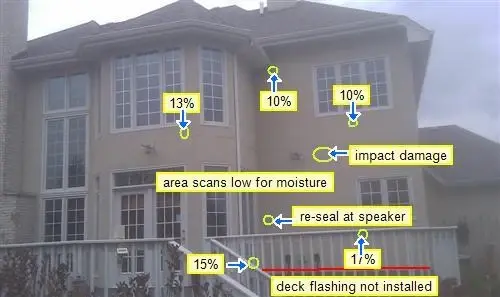 Annotated Building Elevations photo from the EIFS sample inspection report