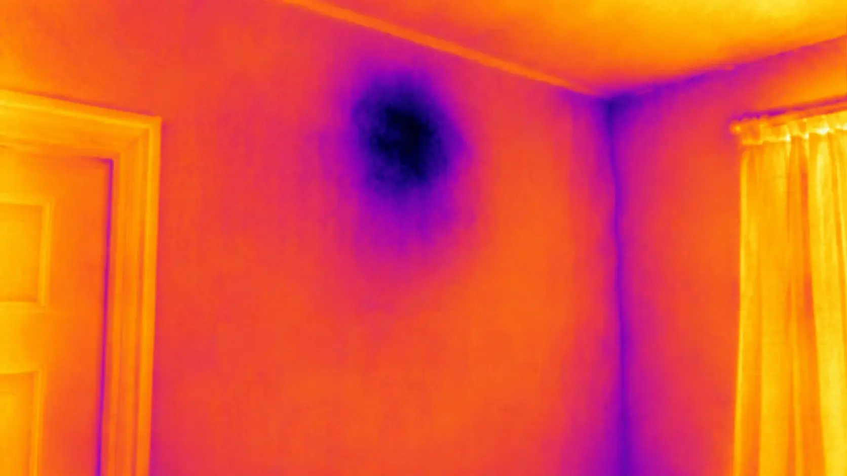 Thermal image showing temperature anomalies requiring further evaluation